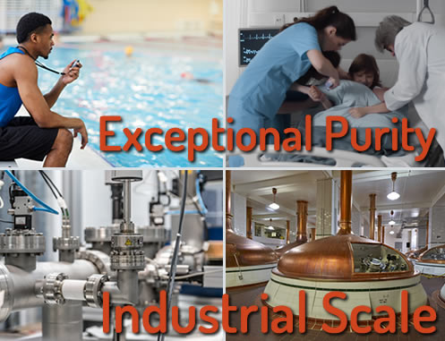 High Volume high purity water filtration and purification systems for Industrial, Medical and Municipal scale utlisation